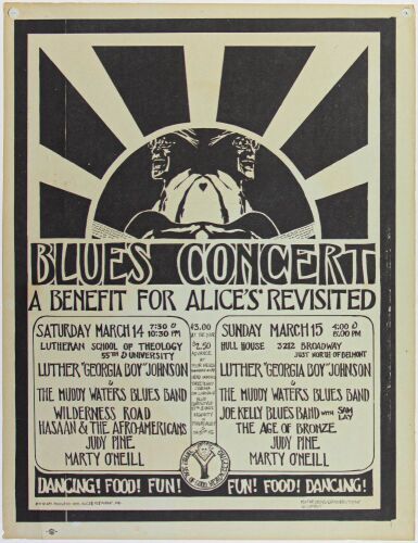 1970 Muddy Waters Luther Johnson Lutheran School of Theology Chicago Poster Extra Fine 65