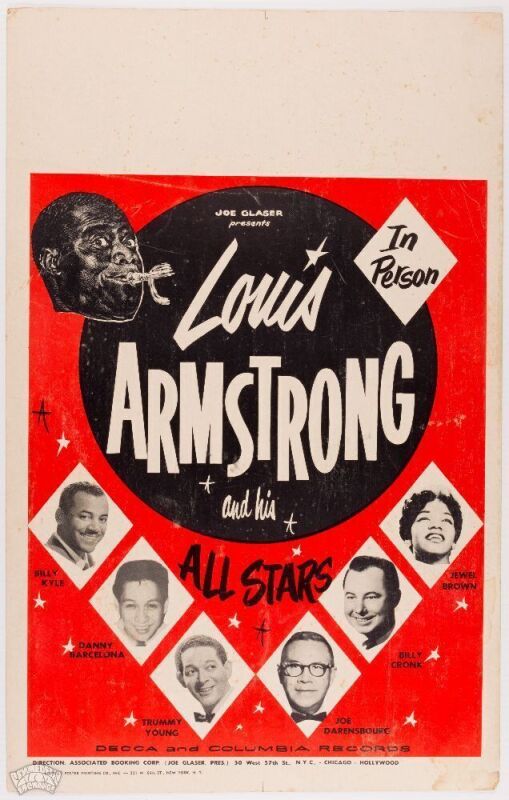 1956 Louis Armstrong and His All Stars Tour Blank Extra Fine 65
