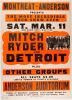 1967 Mitch Ryder Anderson Auditorium Cardboard Globe Poster Near Mint 87