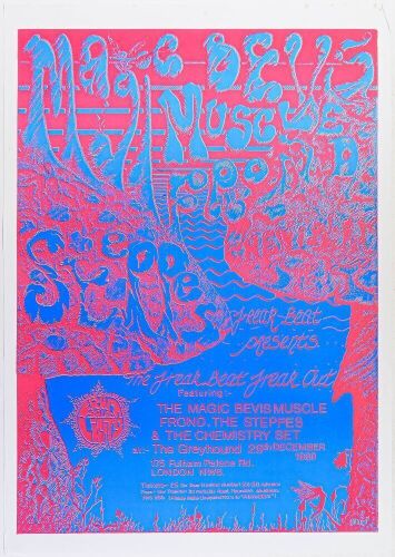 1989 Magic Bevis Muscle Frond The Greyhound London UK Poster Excellent 73
