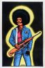1970s Black Panther Flocked Blacklight Headshop Poster Extra Fine 67