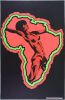 1971 Afro Dancer Blacklight Headshop Poster Excellent 75