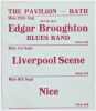 1969 Edgar Broughton Blues Band Bath Pavilion Handbill Extra Fine 69 Trimmed