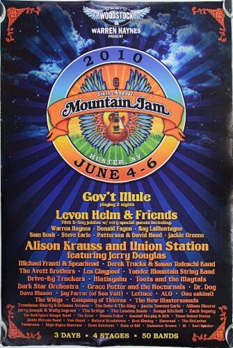 2010 Gov't Mule Levon Helm Mountain Jam Hunter Mountain Poster Extra Fine 67