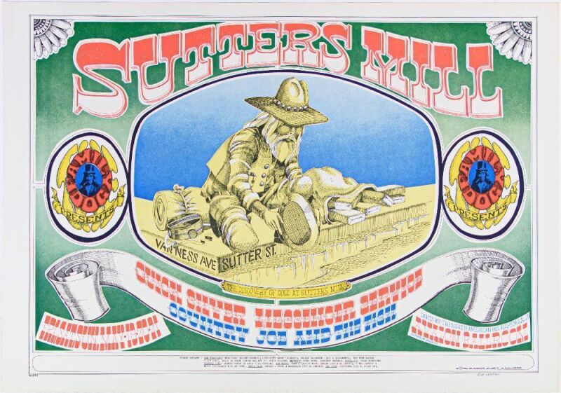 1967 FD-62 Quicksilver Messenger Service Avalon Ballroom Poster Near Mint 87