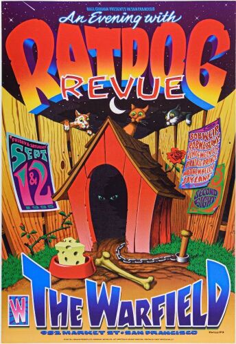 1995 BGP-127 Ratdog Warfield Theater Poster Near Mint 89
