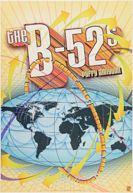 2002 NF-529 B-52'S Fillmore Poster Near Mint 87