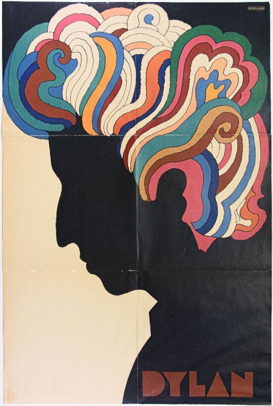 1967 Milton Glaser Bob Dylan Columbia Records Poster Extra Fine 61