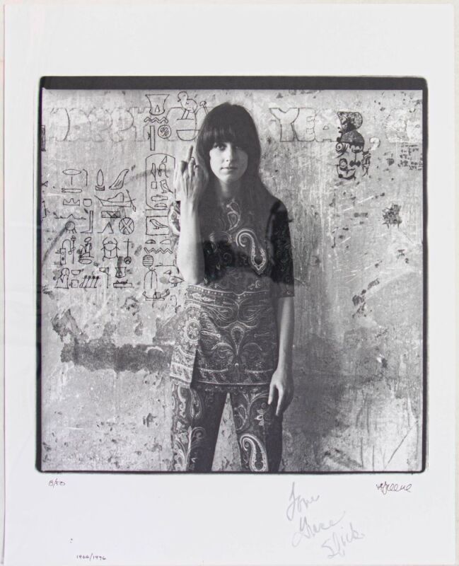 1996 Herb Greene Grace Slick LE Signed Greene & Slick Print Mint 91
