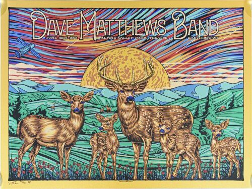 2024 Todd Slater Dave Matthews Band Alpine Valley Music Theatre AP Poster Mint 95