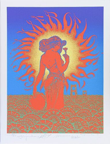 1987 The Summer of Love 20th Anniversary LE Signed by the Big 5 Artists AP Poster Near Mint 85