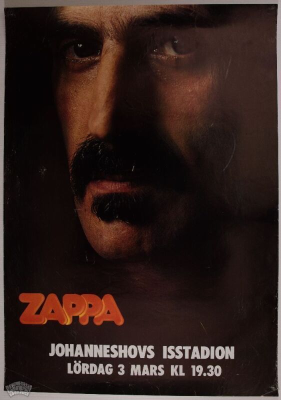1979 Frank Zappa Stockholm Sweden Poster Excellent 77