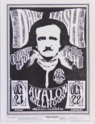 1966 FD-31 Daily Flash Country Joe Avalon Ballroom Handbill Near Mint 81