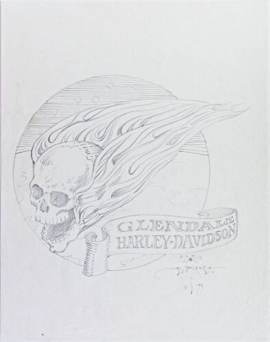 1995 Stanley Mouse Glendale Harley Davidson Signed Mouse Original Art Excellent 79