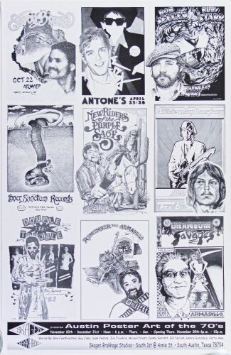 1980 Austin Poster Art of the 70s Skagen Brakhage Studios Art Show Poster Near Mint 87