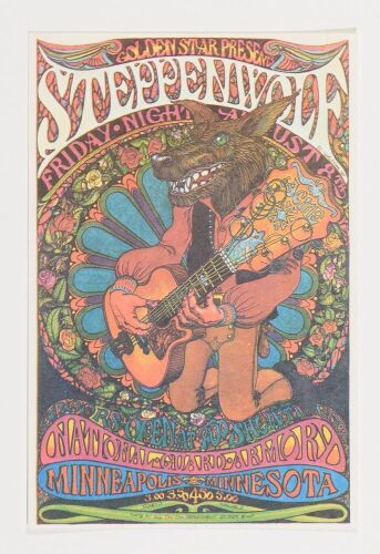 1969 Steppenwolf Minneapolis National Guard Armory Handbill Mint 91