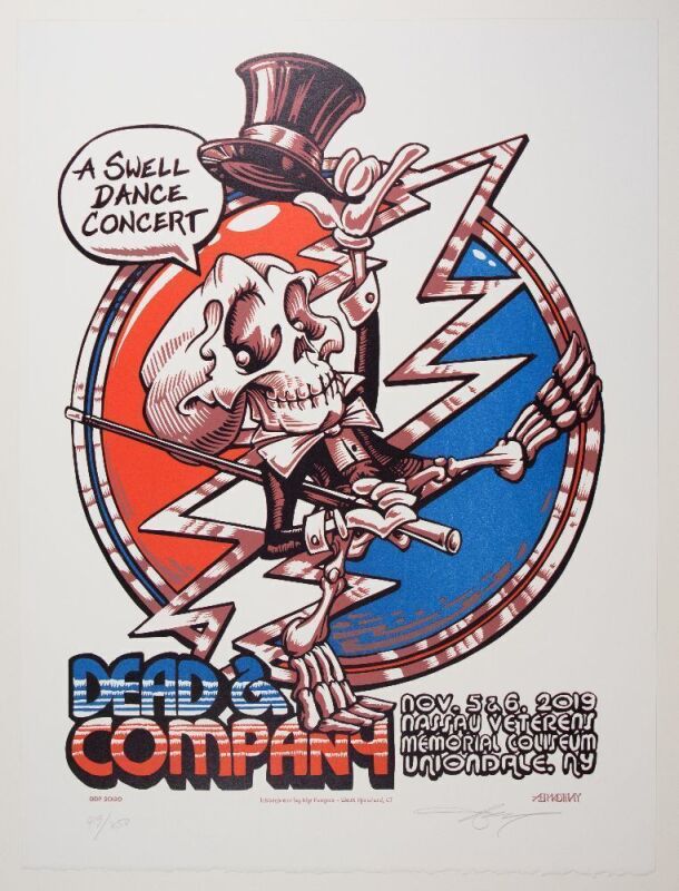 2019 AJ Masthay Dead & Company Nassau Veterans Coliseum LE Signed Masthay Poster Mint 91