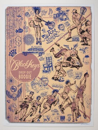 2022 Emek The Black Keys Dos Equis Pavilion LE Signed Emek Poster Mint 91