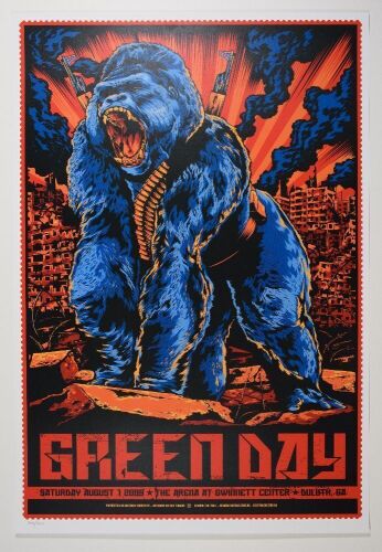 2009 Green Day Gwinnett Center Arena LE Poster Mint 91