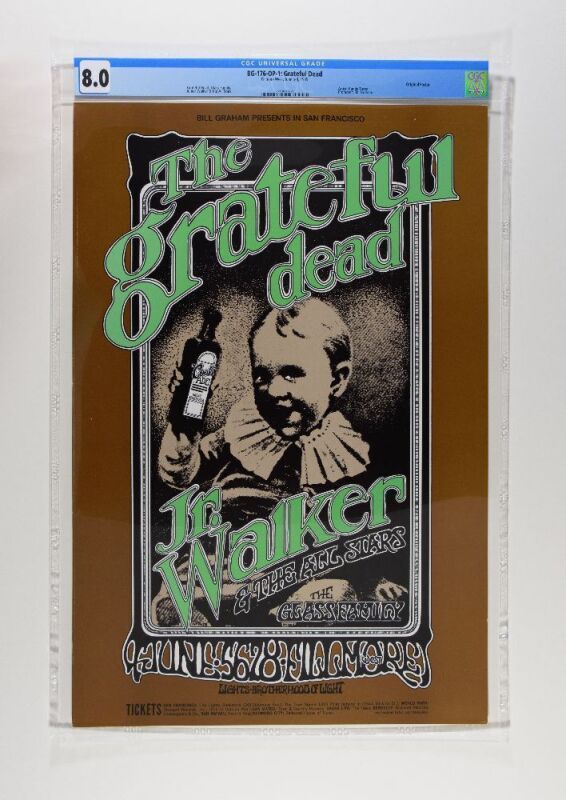 1969 BG-176 Grateful Dead Fillmore West Poster CGC 8.0