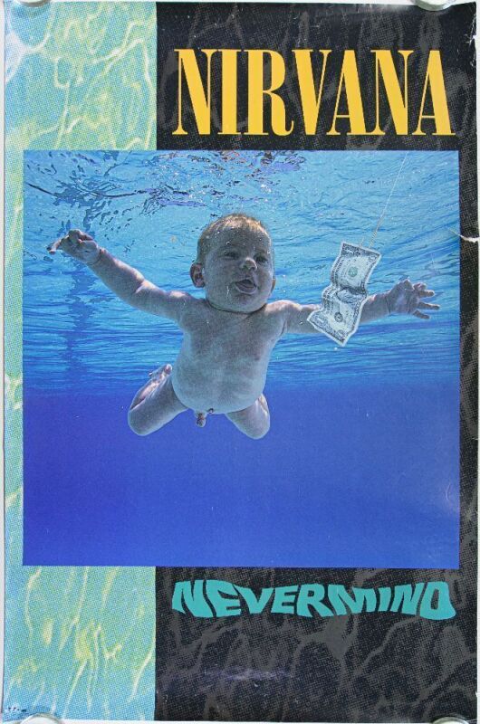 1991 Nirvana Nevermind Geffen Promotional Poster Extra Fine 61