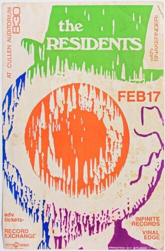 1986 The Residents Cullen Auditorium Houston Poster Extra Fine 61