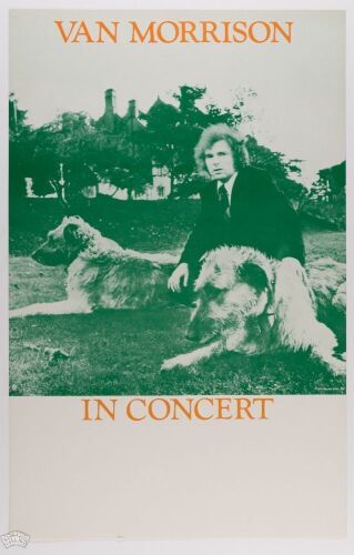 1974 Van Morrison In Concert Warner Brothers Veedon Fleece Tour Blank Poster Near Mint 89