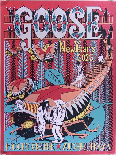 2024 Jim Pollock Goose The Moody Center Austin AE Signed Pollock Poster Mint 93
