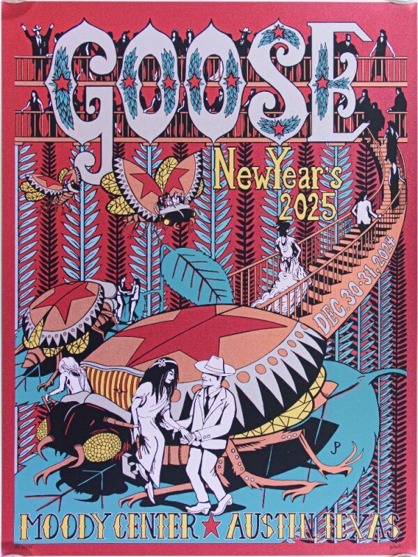 2024 Jim Pollock Goose The Moody Center Austin AE Signed Pollock Poster Mint 93