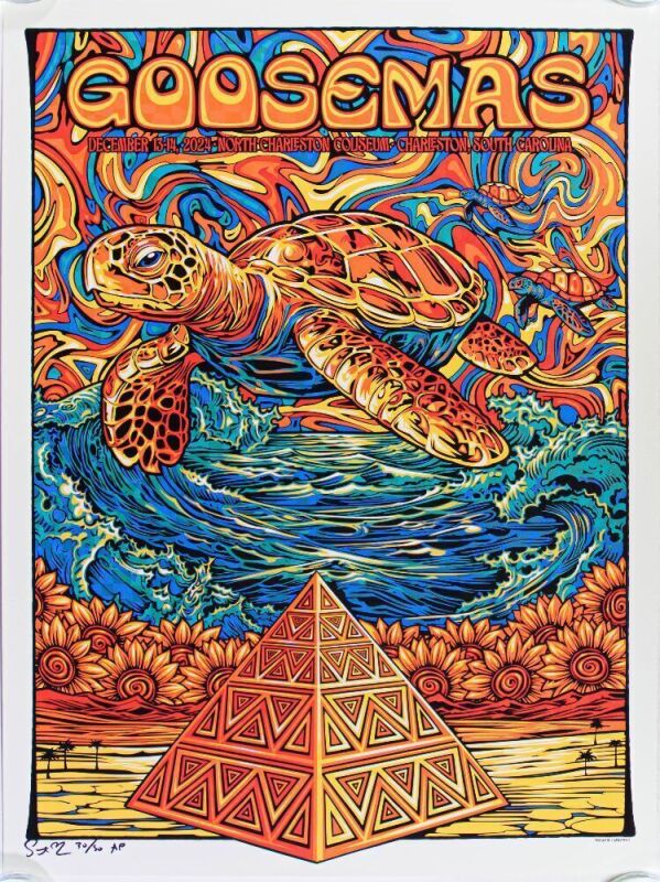 2024 Goose North Charleston Coliseum Charleston LE AP Signed Slater Poster Mint 93