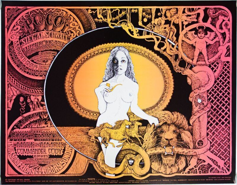 1971 BG-273/274 Poco Wishbone Ash Commander Cody Fillmore West Poster Mint 90