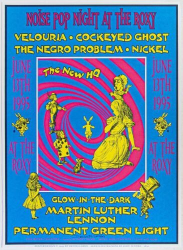 1995 Noise Pop Night The Roxy Signed Loren Poster Mint 93