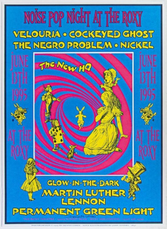 1995 Noise Pop Night The Roxy Signed Loren Poster Mint 93