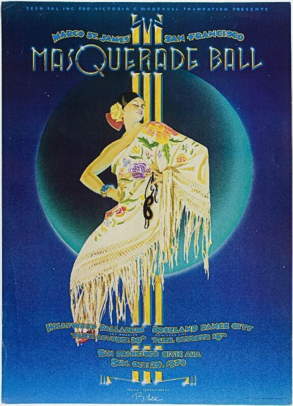 1979 AOR-4.60 Margo St. James Masquerade Ball Signed Tuten Poster Excellent 75