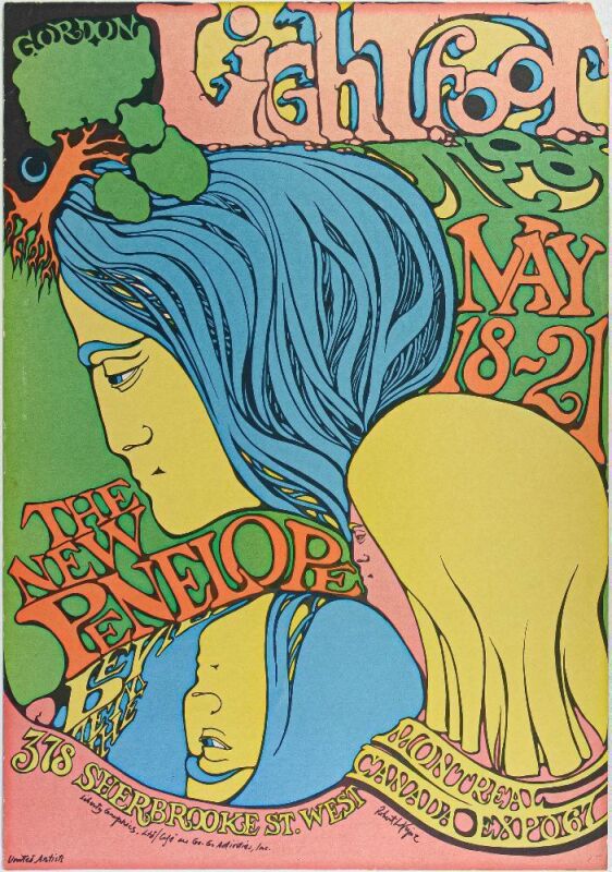 1967 Gordon Lightfoot Montreal Canada Expo Poster Extra Fine 69