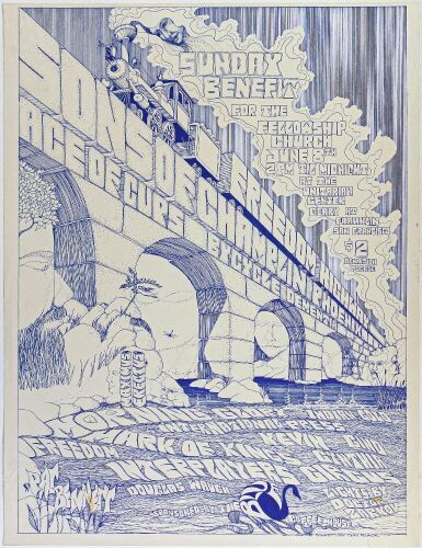 1969 AOR-2.236 Sons of Champlin Ace of Cups Morning Glory The Unitarian Center Poster Extra Fine 65