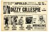 1951 Dizzy Gillespie The Moonglows The Apollo Theater New York Handbill Excellent 73