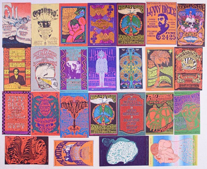 Dealers Lot of 25 Popular Bill Graham OPC and RPC Numbered Series Postcards