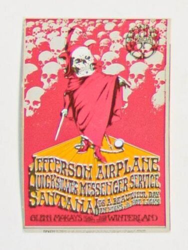 1970 BG-222 Jefferson Airplane Santana Benefit for The Grateful Dead Winterland Original Ticket Near Mint 87