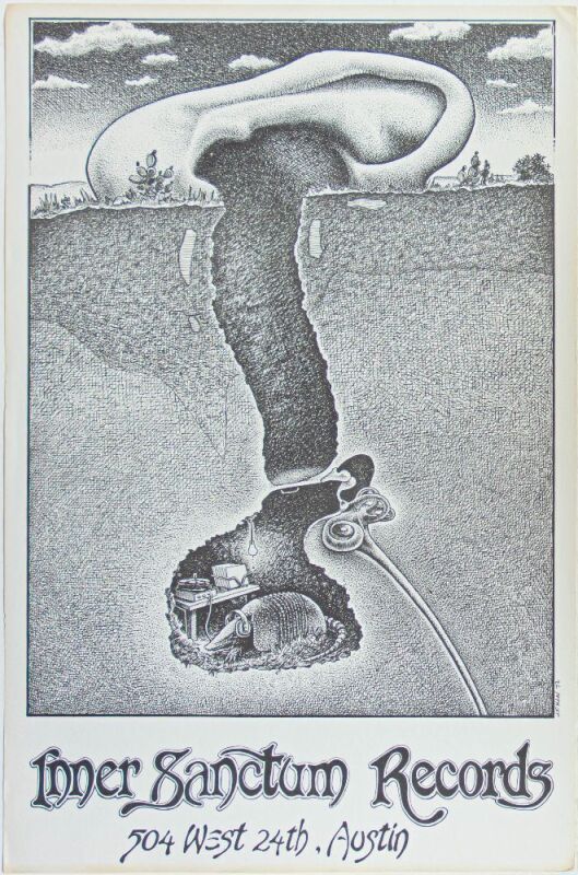 1972 Jim Franklin Inner Sanctum Records Austin Poster Excellent 79