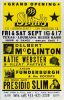 1988 Slim's Grand Opening Delbert McClinton Katie Webster & Silent Partner Slim's San Francisco Cardboard Poster Extra Fine 67