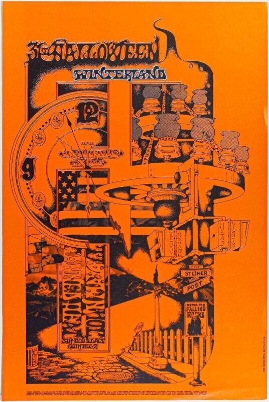 1968 FD-681031 John Mayall Canned Heat Sir Douglas Quintet Winterland Poster Excellent 71