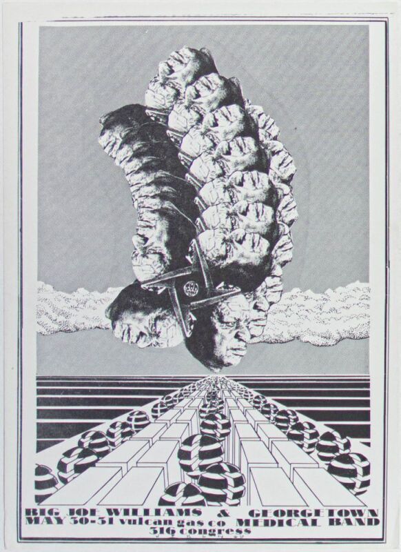 1969 VG-690530 Big Joe Williams Georgetown Medical Band Vulcan Gas Company Austin Handbill Near Mint 81