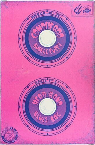 1968 VG-18 Gerry Storm Shiva's Headband Conqueroo Bubble Puppy Vulcan Gas Company Austin Poster Near Mint 81