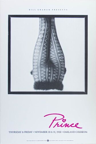 1988 BGP-27 Prince Oakland Coliseum Poster Near Mint 87
