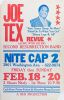 1977 Joe Tex Revue & His Second Resurrection Band The Nite Cap 2 Cardboard Poster Extra Fine 69