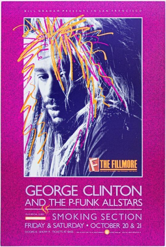 1989 NF-118 George Clinton & The P-Funk All Stars The Fillmore Poster Near Mint 85