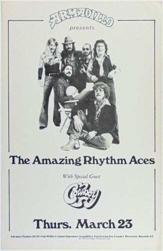 1978 The Amazing Rhythm Aces Armadillo World Headquarters Austin Extra Fine 69