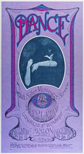 1967 FD-96 Quicksilver The Charlatans Congress of Wonders Avalon Ballroom Poster Near Mint 89