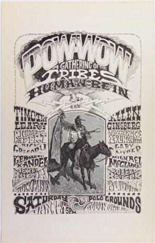 1967 AOR-2.215 Rick Griffin Grateful Dead Timothy Leary The Human Be In Golden Gate Park Poster Near Mint 83